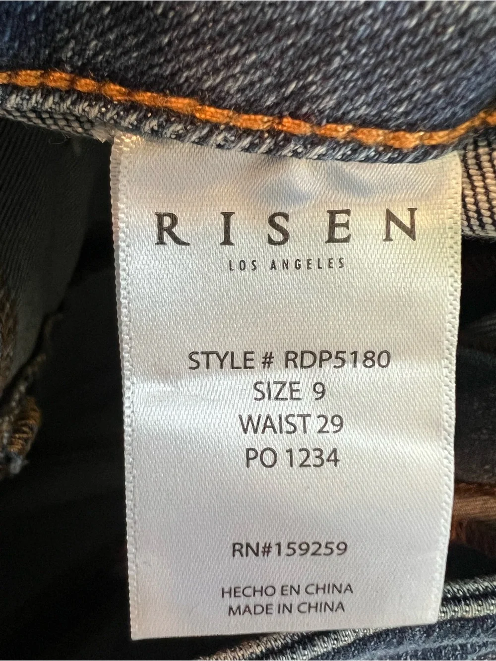 Risen Jeans High-Rise Two-Tone Blue Women's denim Jeans size 9/29 - Picture 7 of 13